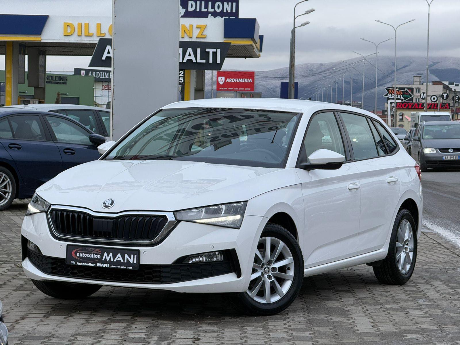 White Skoda Scala
